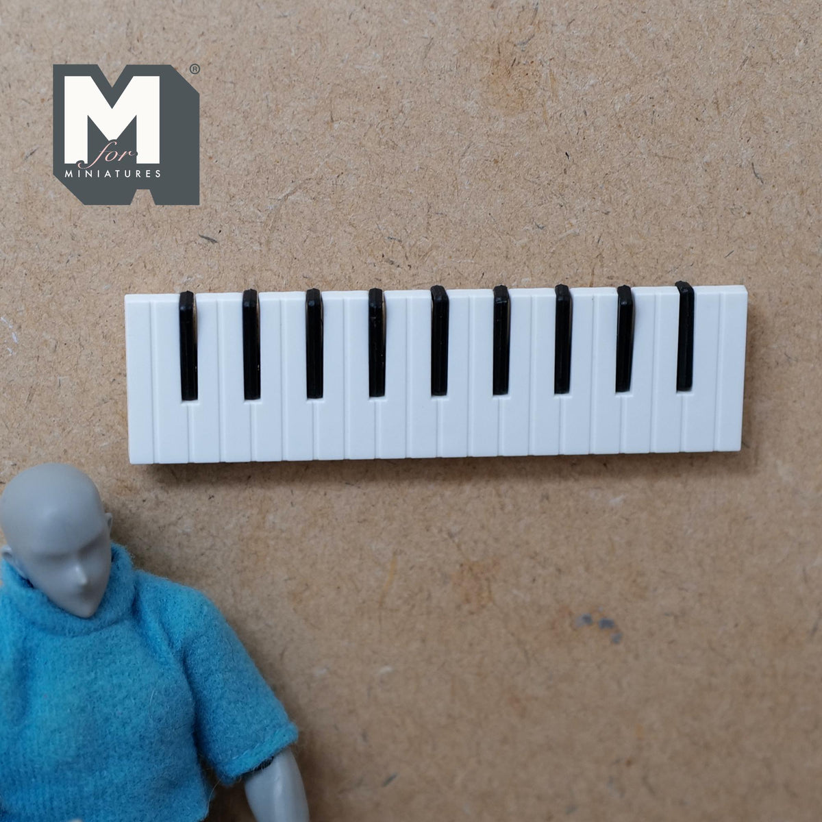 1:12 Scale Miniature Piano Key Coat Rack Dollhouse Entryway Fold Down Hook Rack 3-7/16 inch long - D054