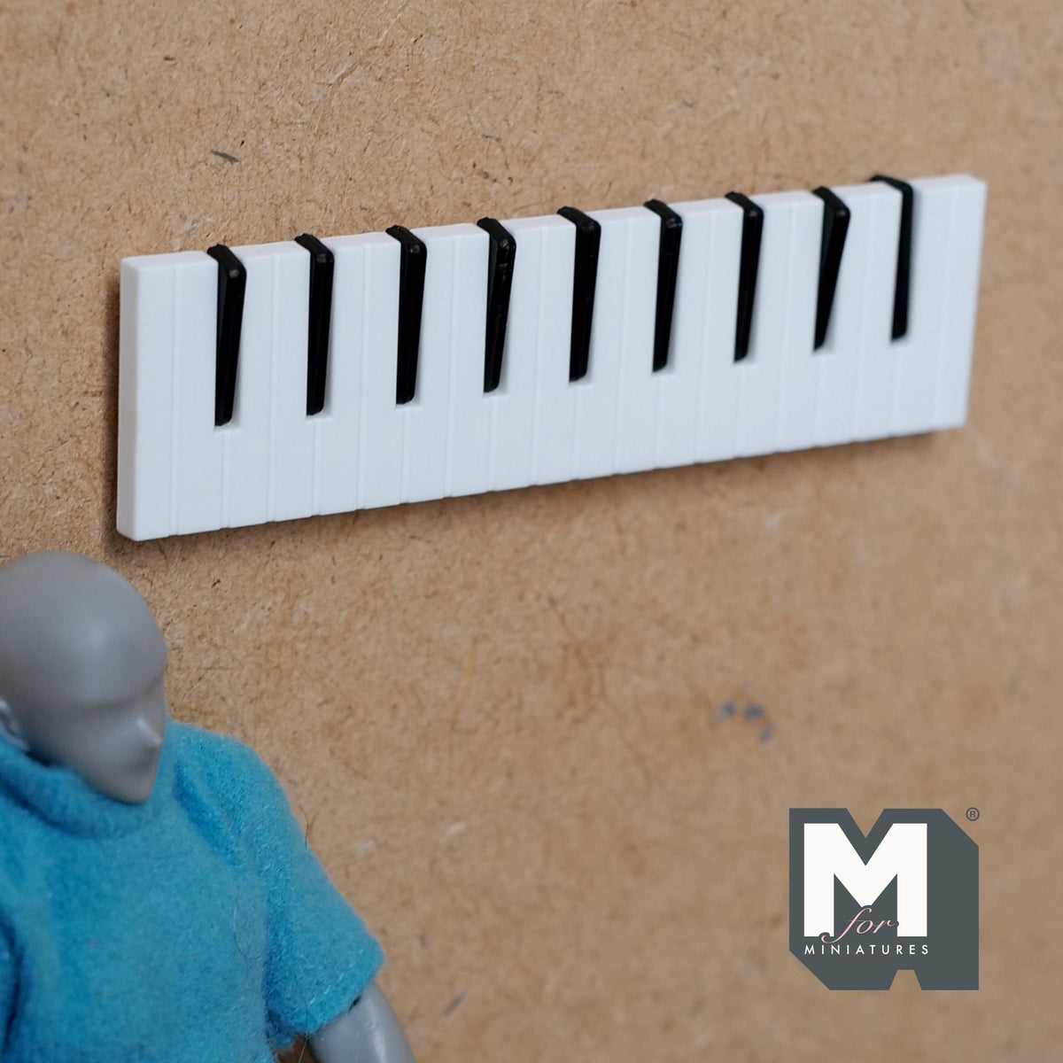 1:12 Scale Miniature Piano Key Coat Rack Dollhouse Entryway Fold Down Hook Rack 3-7/16 inch long - D054