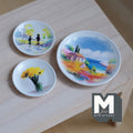 Dollhouse Watercolor Art Dishes 1:12 Scale Miniature Decorative Plates 3 Piece Set - B048