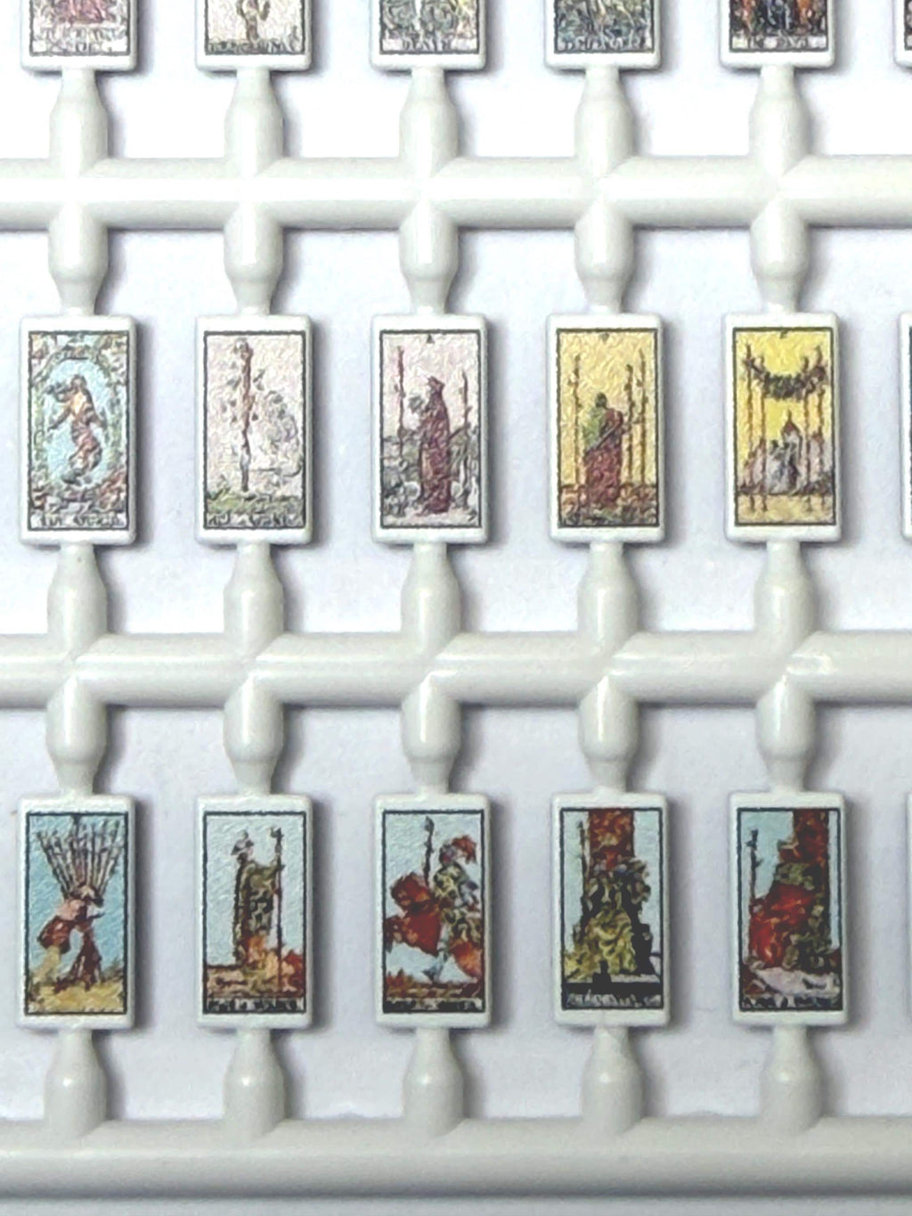 Miniature Tarot Cards 80 Pieces 1:12 Scale Dollhouse Decorative Cards 80 Cards Set 3/8 inch long - B048