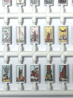 Miniature Tarot Cards 80 Pieces 1:12 Scale Dollhouse Decorative Cards 80 Cards Set 3/8 inch long - B048