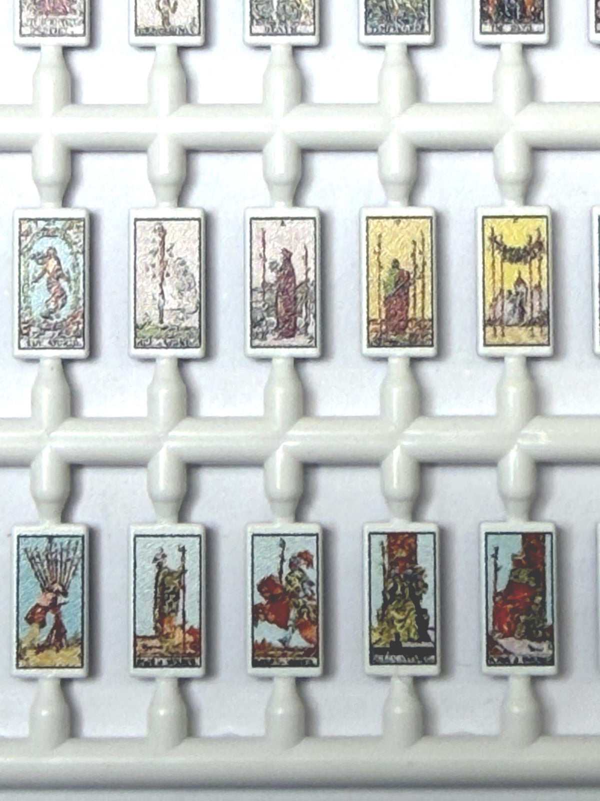 Miniature Tarot Cards 80 Pieces 1:12 Scale Dollhouse Decorative Cards 80 Cards Set 3/8 inch long - B048