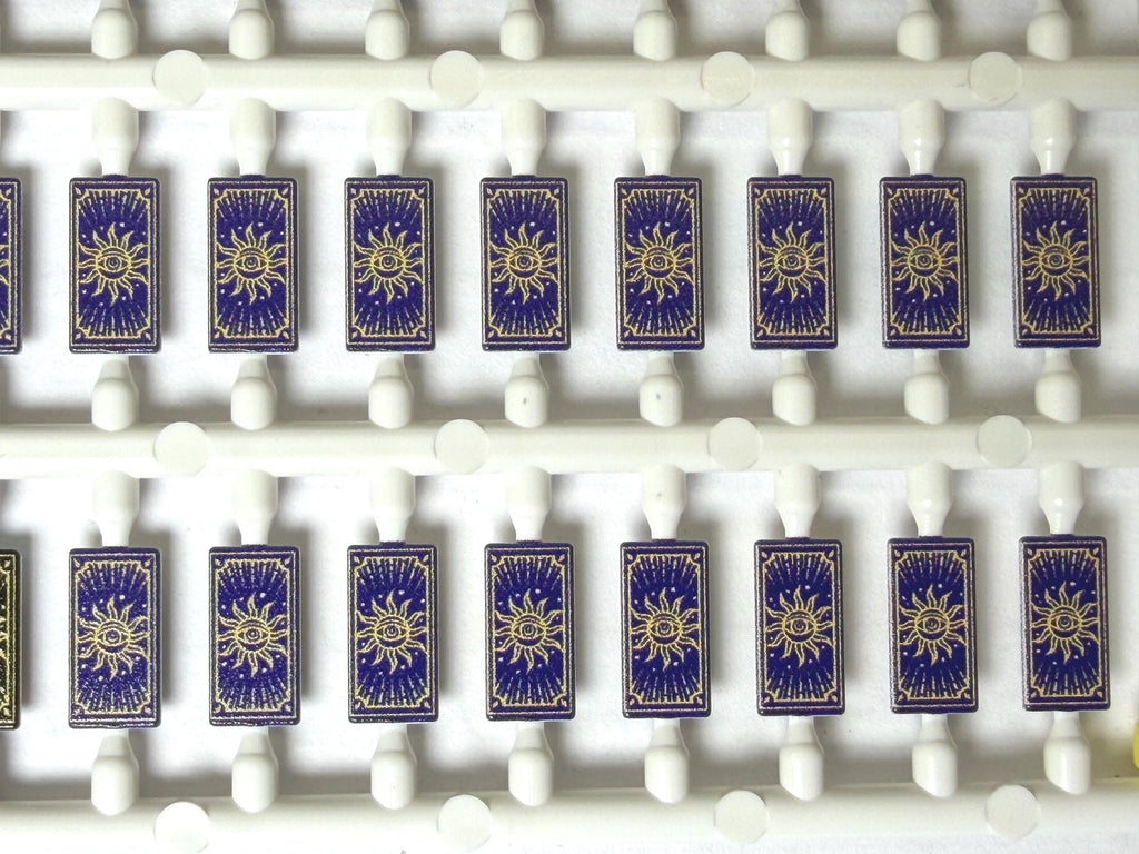Miniature Tarot Cards 80 Pieces 1:12 Scale Dollhouse Decorative Cards 80 Cards Set 3/8 inch long - B048