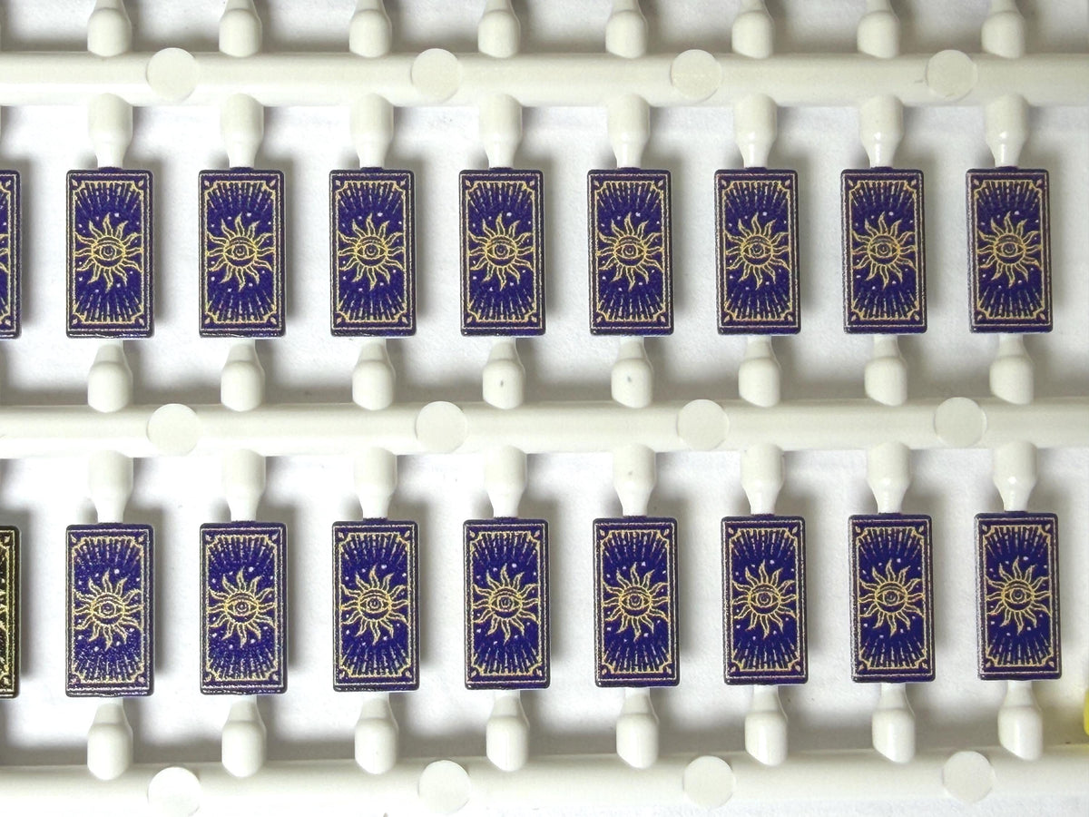 Miniature Tarot Cards 80 Pieces 1:12 Scale Dollhouse Decorative Cards 80 Cards Set 3/8 inch long - B048