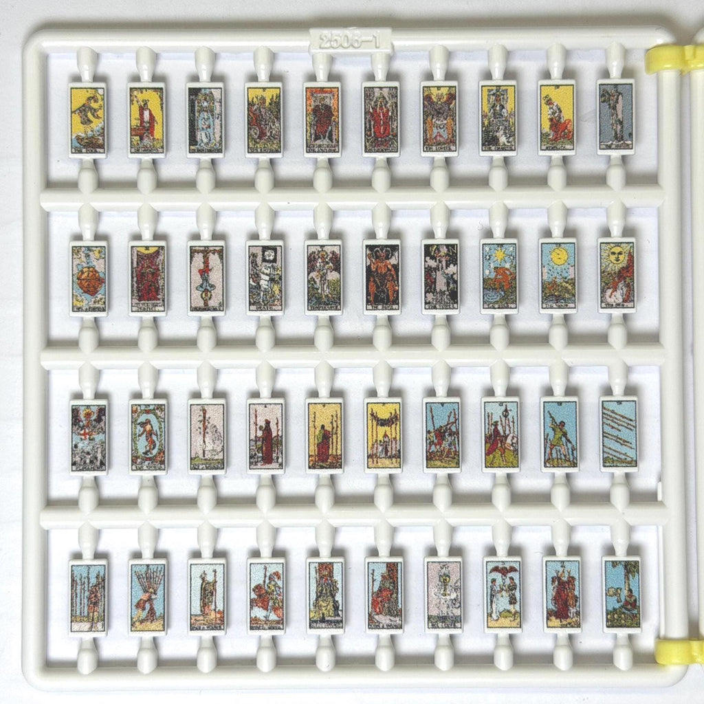 Miniature Tarot Cards 80 Pieces 1:12 Scale Dollhouse Decorative Cards 80 Cards Set 3/8 inch long - B048
