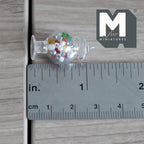 Miniature Glass Jar with Gumballs 1:12 Scale Dollhouse Kitchen Decor 1-1/16 inch tall (fixed lid) - E055