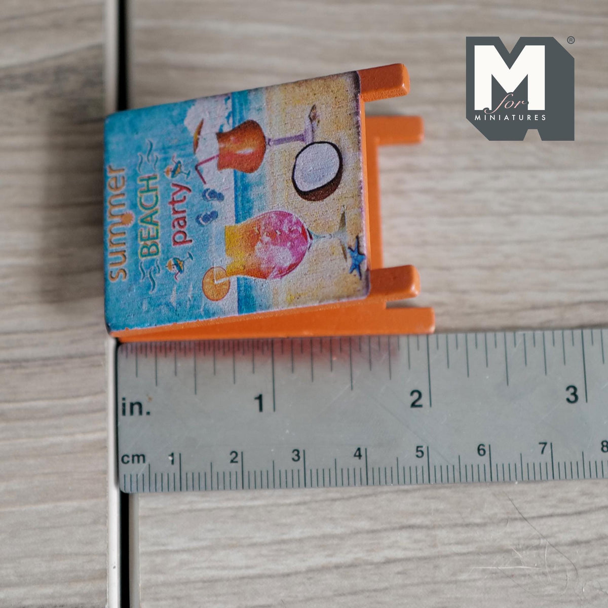 1:12 Scale Miniature Lemonade Stand Beach Party Folding Floor Sign 3-1/8 inch tall (wood) - B016