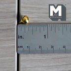 1:12 Scale Miniature Globe Bells Set of 10, Craft Charms with String, Metal Plated, 5/16 inch dia.