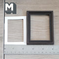 Miniature Ornate Picture Frame 1:12 Scale Dollhouse Large Size Painting Frame 3-9/16 inch tall (brown) - A054