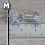 Miniature Swing Top Jars 1:12 Scale Dollhouse Kitchen Large Size Clamp Lid Flip Top Storage Canisters Set of 2 (clear) - A025
