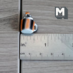 Miniature Spider and Cream Mug Halloween Themed Beverage 1:12 Scale Spooky Coffee Mug 13/16 inch tall - E095