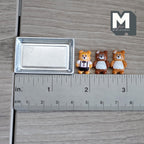 Miniature Bear Cookies and Tray 1:12 Scale Dollhouse Bakery Food Accessories Set of 4 - E062
