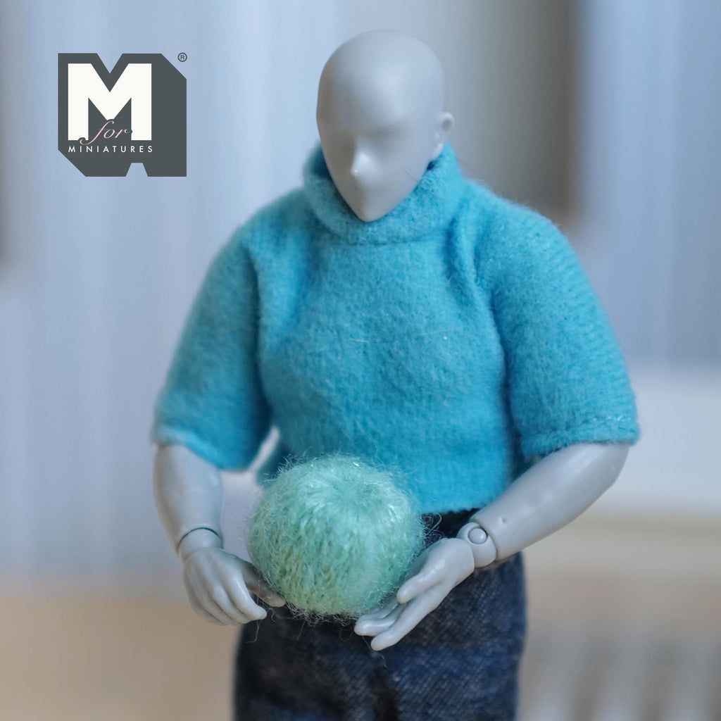 5-Piece Miniature Yarn Ball Set | 1:12 Scale Dollhouse Sewing Room Accessories Random Colors 9/16 inch tall - C009