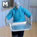 Miniature Aluminum Baking Pans 1:12 Dollhouse Kitchen Accessories Bakery Trays 2 Piece Set 2-1/16 inch long - F028