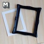 Miniature Ornate Picture Frame 1:12 Scale Dollhouse Large Size Painting Frame 3-9/16 inch tall (black) - A054