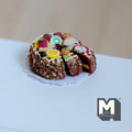 Miniature Sliced Mixed Fruit Cake 1:12 Scale Birthday Cake 7/8 inch dia. - D025