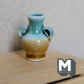 1:12 Scale Miniature Ceramic Begonia Shaped Amphora Vase Dollhouse Fairy Garden Vase 1 inch tall - B064