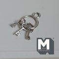Miniature Key Ring Metal Keys 1:12 Scale Dollhouse Entryway Accessories Keys (silver) - F059