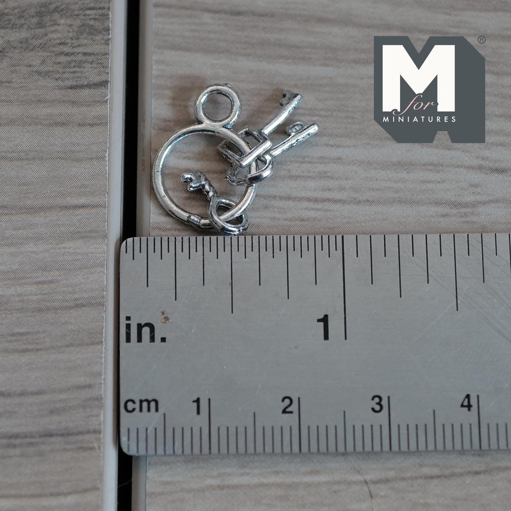 Miniature Key Ring Metal Keys 1:12 Scale Dollhouse Entryway Accessories Keys (silver) - F059