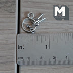 Miniature Key Ring Metal Keys 1:12 Scale Dollhouse Entryway Accessories Keys (silver) - F059