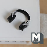 1:12 Scale Miniature Reference Headphone Over Ear Headset 5/8 inch tall (black) (non working) - E096