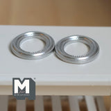 1:12 Scale Miniature Oval Picture Frames Set of 2 Dollhouse Ornate Frames 1-1/4 inch tall (silver) (small) - A095