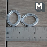 1:12 Scale Miniature Oval Picture Frames Set of 2 Dollhouse Ornate Frames 1-1/4 inch tall (silver) (small) - A095
