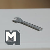 1:12 Scale Miniature Crescent Wrench Dollhouse Tool Shed Decor 1-1/8 inch long (metal) (non-working) - F080