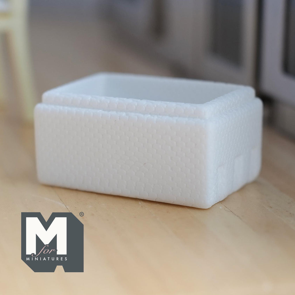 1:12 Scale Styrofoam Style Box Dollhouse Decor Storage (resin) (no lid) - H037