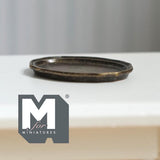 1:12 Scale Miniature Antique Brass Oval Serving Tray Dollhouse Kitchen Dining Platter 1-3/16 inch long (S) (copper style) - A042