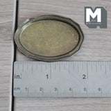 1:12 Scale Miniature Antique Brass Oval Serving Tray Dollhouse Kitchen Dining Platter 1-15/16 inch long (L) (copper style) - A042