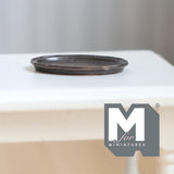 1:12 Scale Miniature Antique Brass Oval Serving Tray Dollhouse Kitchen Dining Platter 1-3/16 inch long (S) (bronze style) - A042