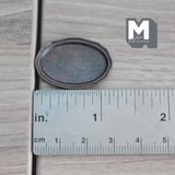 1:12 Scale Miniature Antique Brass Oval Serving Tray Dollhouse Kitchen Dining Platter 1-3/16 inch long (S) (bronze style) - A042