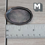 1:12 Scale Miniature Antique Brass Oval Serving Tray Dollhouse Kitchen Dining Platter 1-15/16 inch long (L) (bronze style) - A042
