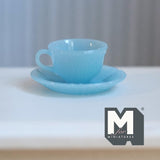 1:6 Scale Miniature Teacup and Saucer Dollhouse Kitchen Coffee Cup Set (style b) (plastic) - A023