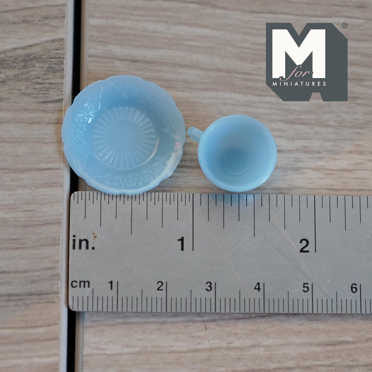 1:6 Scale Miniature Teacup and Saucer Dollhouse Kitchen Coffee Cup Set (style b) (plastic) - A023