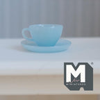 1:6 Scale Miniature Teacup and Saucer Dollhouse Kitchen Coffee Cup Set (style d) (plastic) - A023