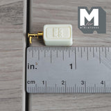 1:12 Scale Miniature Soap Dispenser Dollhouse Bathroom Powder Room Soap Pump Bottle 15/16 inch tall (beige / gold) (plastic) - F042
