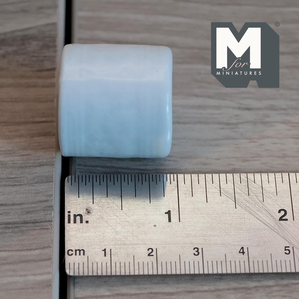 1:12 Scale Miniature Ceramic Tree Planter Pot Dollhouse Fairy Garden Accessories 1 inch tall (white) - B070