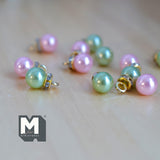 Miniature Christmas Baubles 1:12 Scale Dollhouse Ornaments Jingle Bells 5/16 inch dia. 12 Piece Pack (blue green) - G091