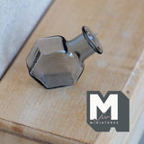 Miniature Hexagon Glass Bottle 1:12 Scale Dollhouse Flask Fairy Garden Glass Vase 1 inch tall (gray) - A097