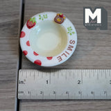 Miniature Soup Plates Set of 3 Dollhouse Tableware Pasta Bowls Soup Bowl 1-7/8 inch dia. (resin) - A036