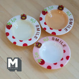Miniature Soup Plates Set of 3 Dollhouse Tableware Pasta Bowls Soup Bowl 1-7/8 inch dia. (resin) - A036