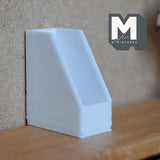 Miniature Magazine Holder 1:12 Scale Office Desk Organizer File Stand 1-5/16 inch tall (white) - C032