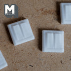 1:12 Scale Miniature Wall Outlets and Switches, Set of 10, 3/8 inch tall, DIY Dollhouse Supply (non-working) (white)