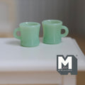 1:12 Scale Miniature Oversized Stacking Mugs Retro Diner Coffee Cups Dollhouse Kitchen 9/16 inch tall (green) (plastic) (style d) - A009