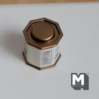 Miniature Tea Tin 1:12 Scale Dollhouse Kitchen Octagonal Floral Canister with Removable Lid 11/16 inch dia. (white) - H024