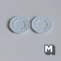 Miniature Dining Plates Set of 2 , 1:12 Scale Dollhouse Supplies Tableware 1/2 inch dia.  (white) (S) - A030