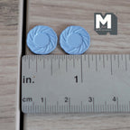 Miniature Dining Plates Set of 2 , 1:12 Scale Dollhouse Supplies Tableware 1/2 inch dia.  (beige) (S)  (Metal)-- A030