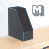 Miniature Magazine Holder 1:12 Scale Office Desk Organizer File Stand 1-5/16 inch tall (black) - C032
